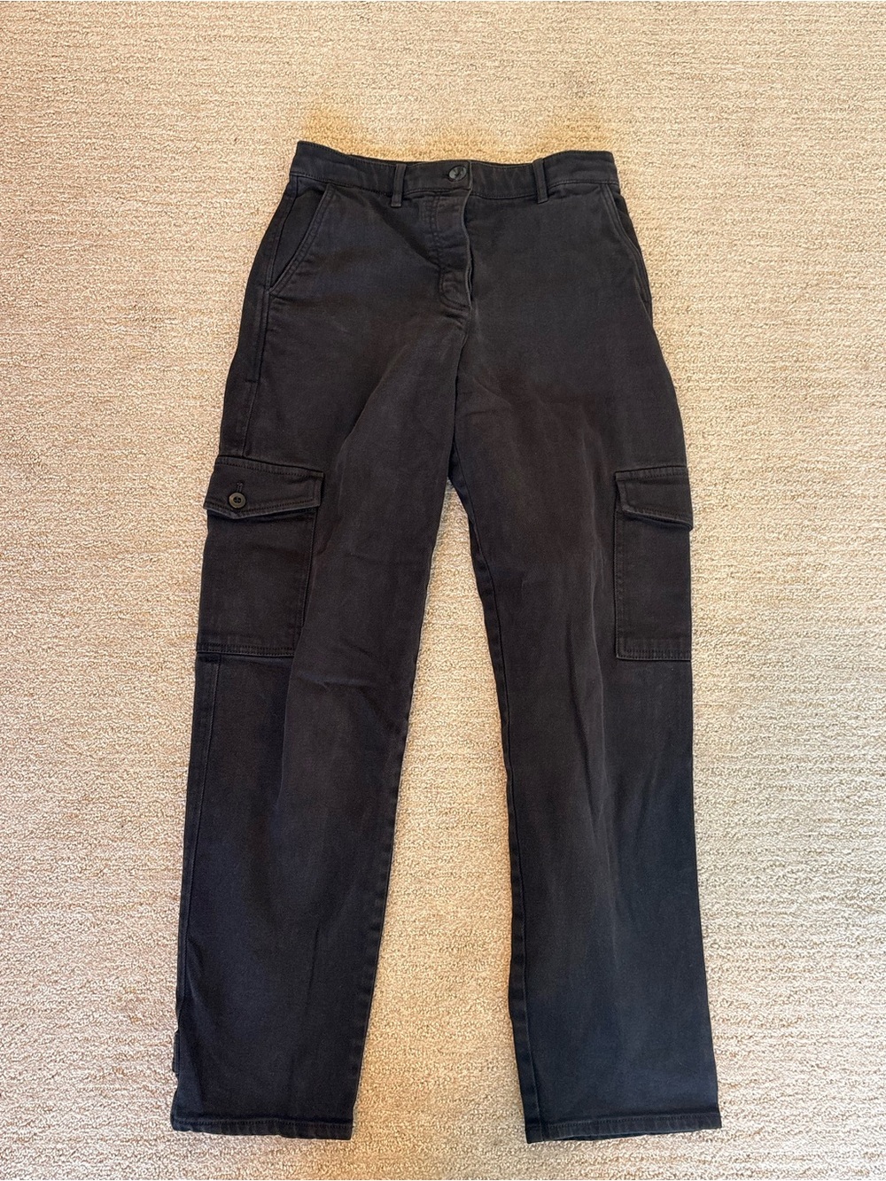 Aritzia Wilfred Black Wide-Leg Cargo Jeans - Picture 2 of 8